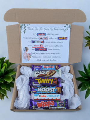 Thank You Bridesmaid Chocolate Poem Gift Box