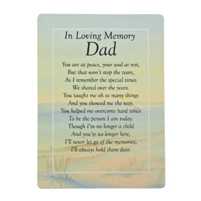 Dad Graveside Memorial Card