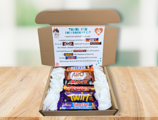 Thank You For Minding My Cat Chocolate Poem Gift Box