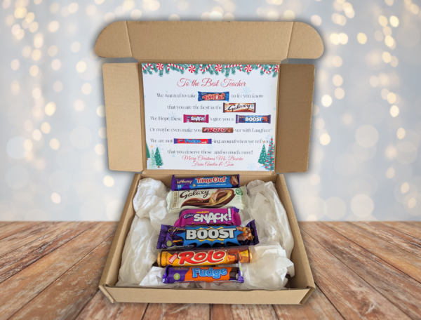 Teacher Christmas Chocolate Poem Gift Box
