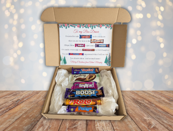 Bus Driver Christmas Chocolate Poem Gift Box