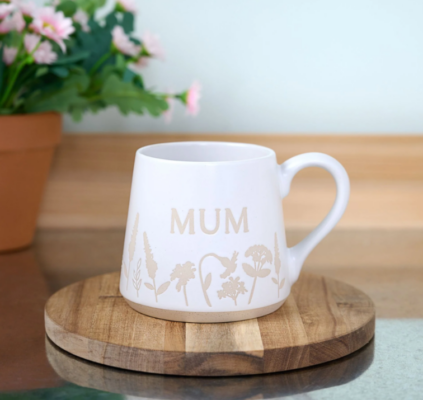 Cream Floral Mum Mug