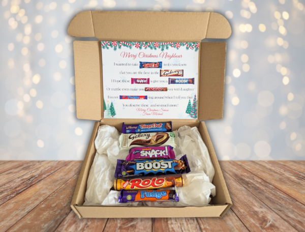 Neighbour Christmas Chocolate Poem Gift Box