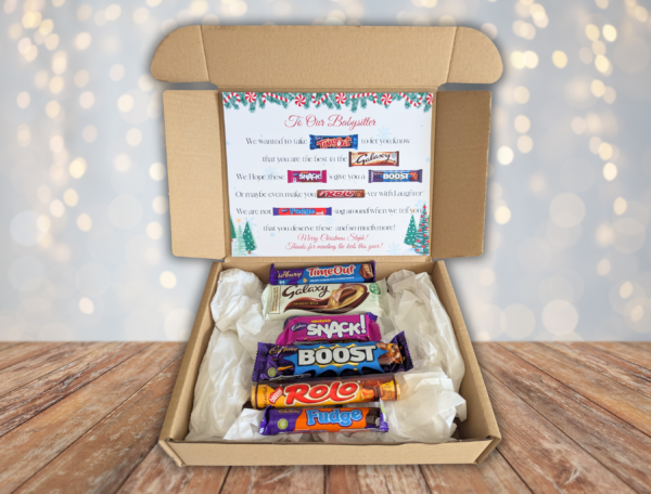 Babysitter Christmas Chocolate Poem Gift Box
