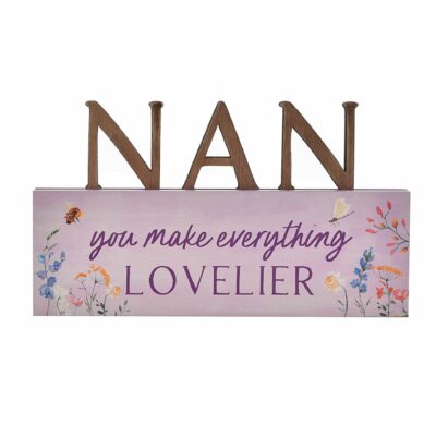 Nan Letter Mantel Plaque