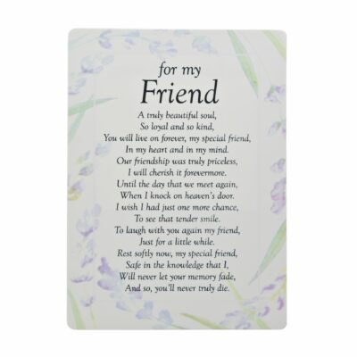 Friend Graveside Memorial Card