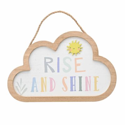 Rise & Shine Cloud Baby Plaque