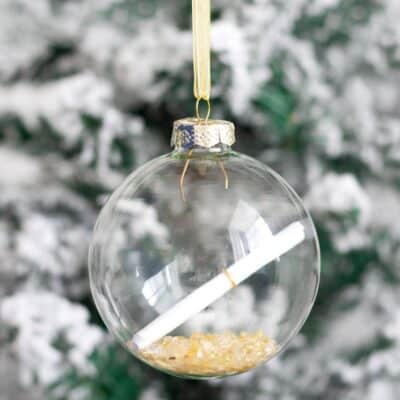 Citrine Manifestation Glass Christmas Bauble Kit