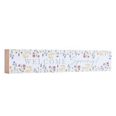 Hello Spring Mantel Plaque