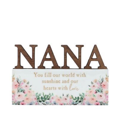 Nana Floral Mantel Plaque
