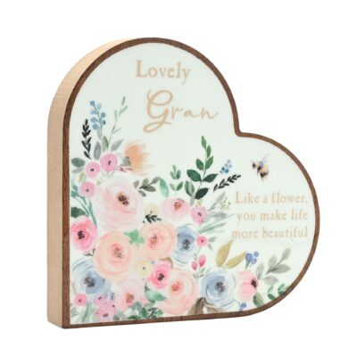 Gran Floral Heart Mantel Plaque