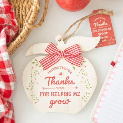 Thanks for Helping Me Grow Apple Decoration