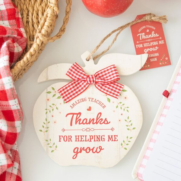 Thanks for Helping Me Grow Apple Decoration