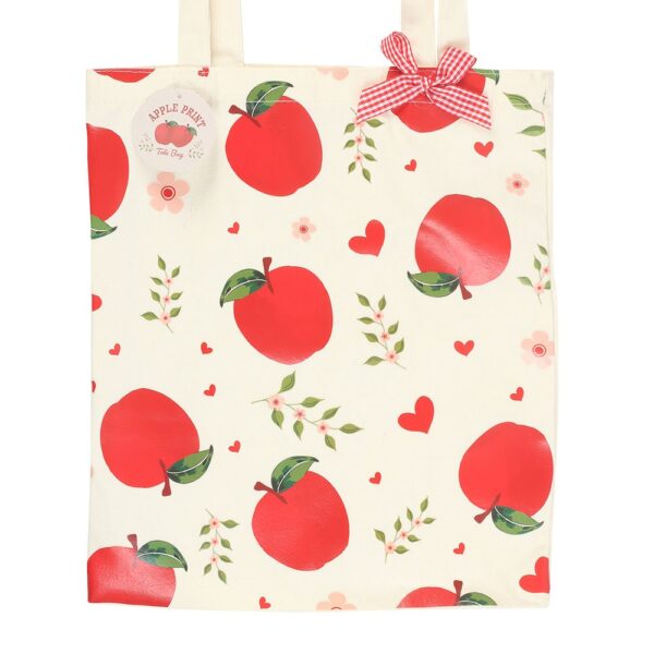 Apple Print Teacher Tote Bag - Image 3