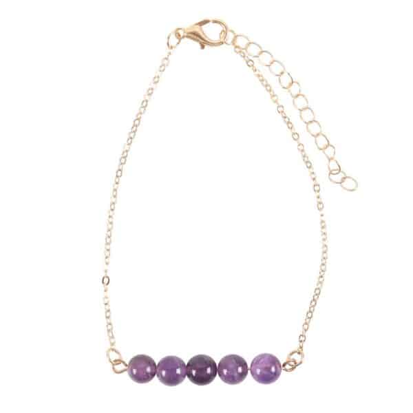 Amethyst Crystal Beaded Bracelet - Image 3