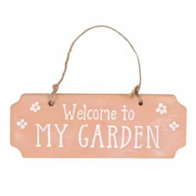 Welcome To My Garden Terracotta Plaque