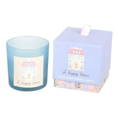 A Happy Home Linen Candle