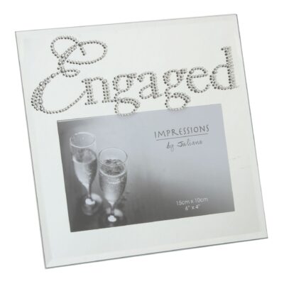 Engaged Crystal Photo Frame