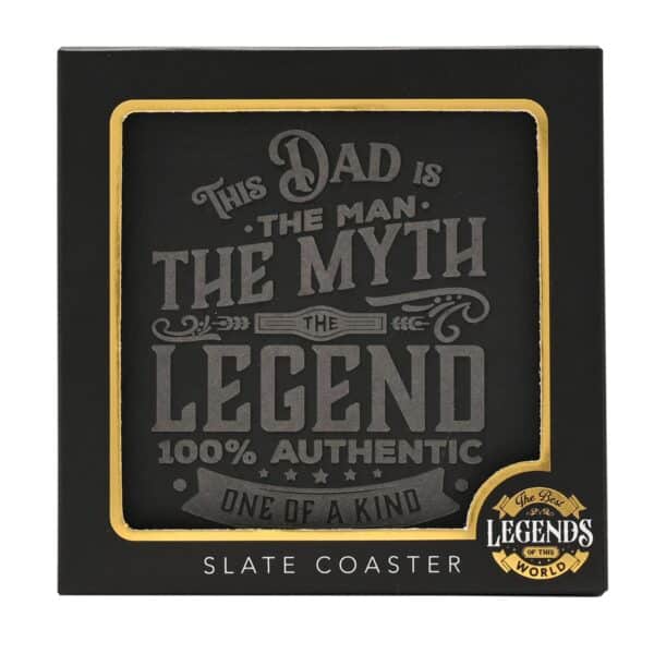 Dad The Legend Slate Coaster