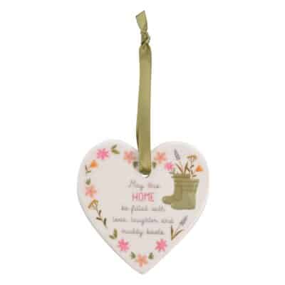 Ceramic Heart Home Plaque