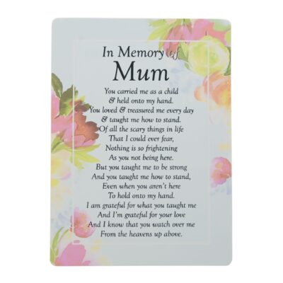 In Memory Of Mum Graveside Memorial Card