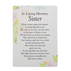 In Loving Memory Sister Graveside Memorial Card
