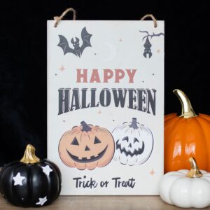 Happy Halloween Pumpkin Hanging Sign