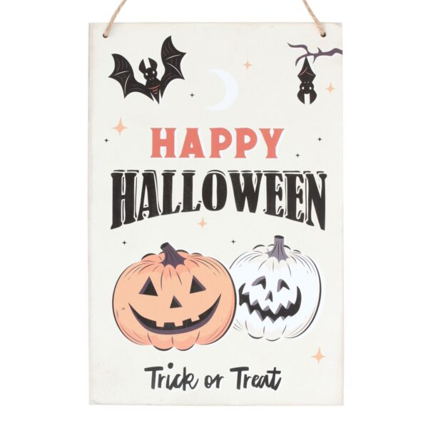 Happy Halloween Pumpkin Hanging Sign - Image 2