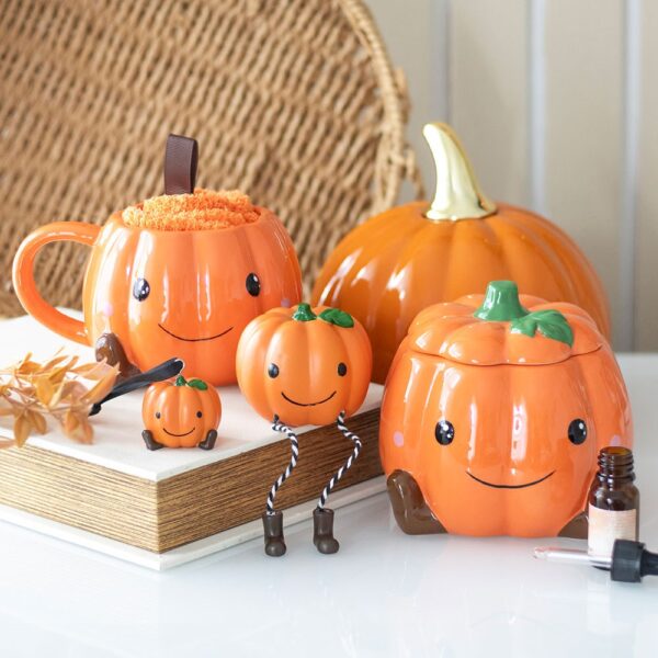Smiling Pumpkin Shelf Sitter Ornament - Image 3