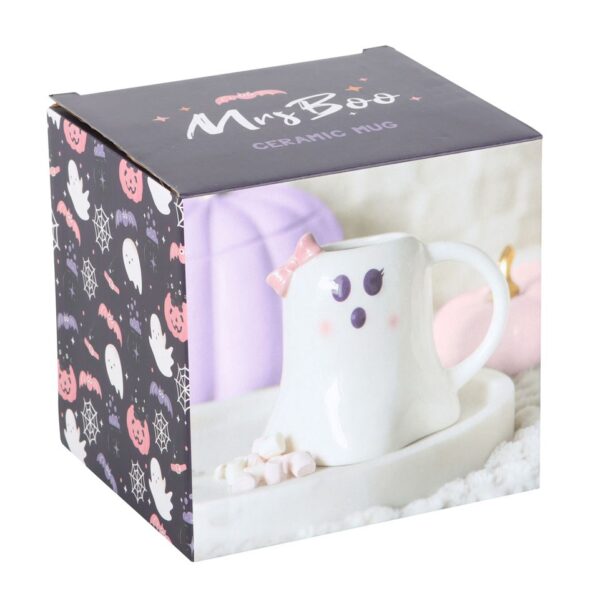 Mrs Boo Ghost Mug with Bow - Image 2