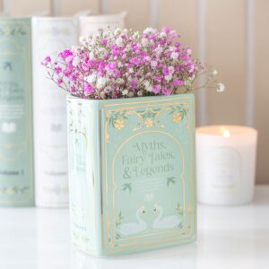 Green Book Shaped Flower Vase