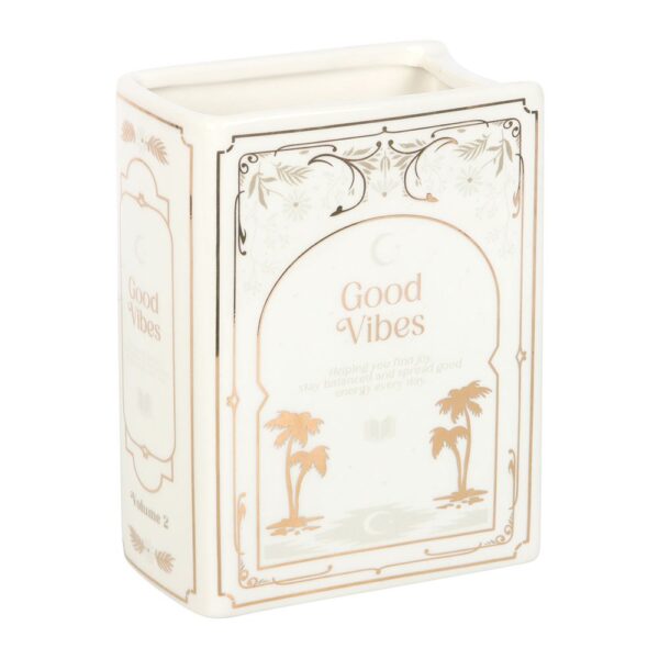 White Book Shaped Flower Vase - Image 2