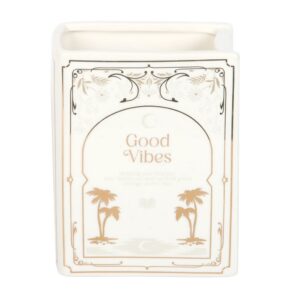 White Book Shaped Flower Vase