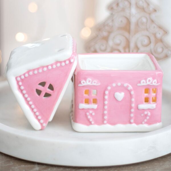Pink Gingerbread House Oil Burner - Image 3