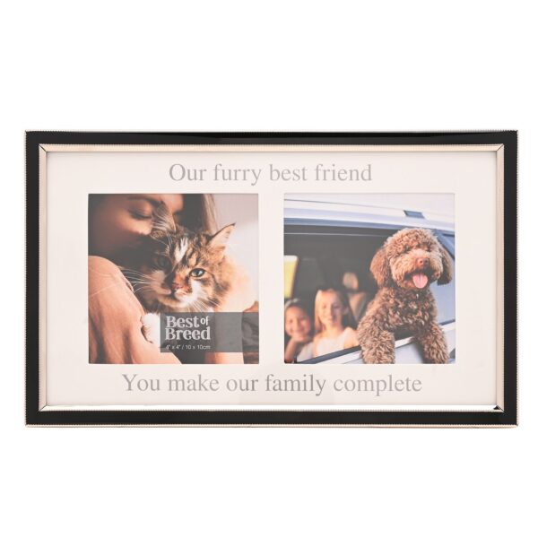 Furry Friend Double Photo Frame