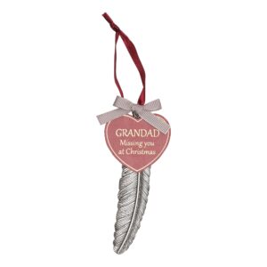Grandad Feather Christmas Memorial Decoration