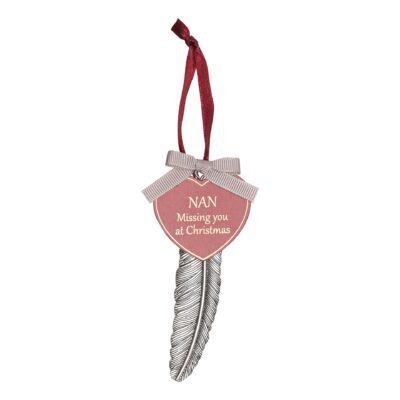Nan Feather Christmas Memorial Decoration