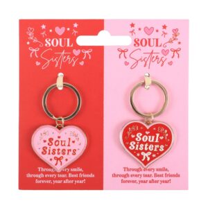 Alternative view of Soul Sisters Love Heart Keyrings