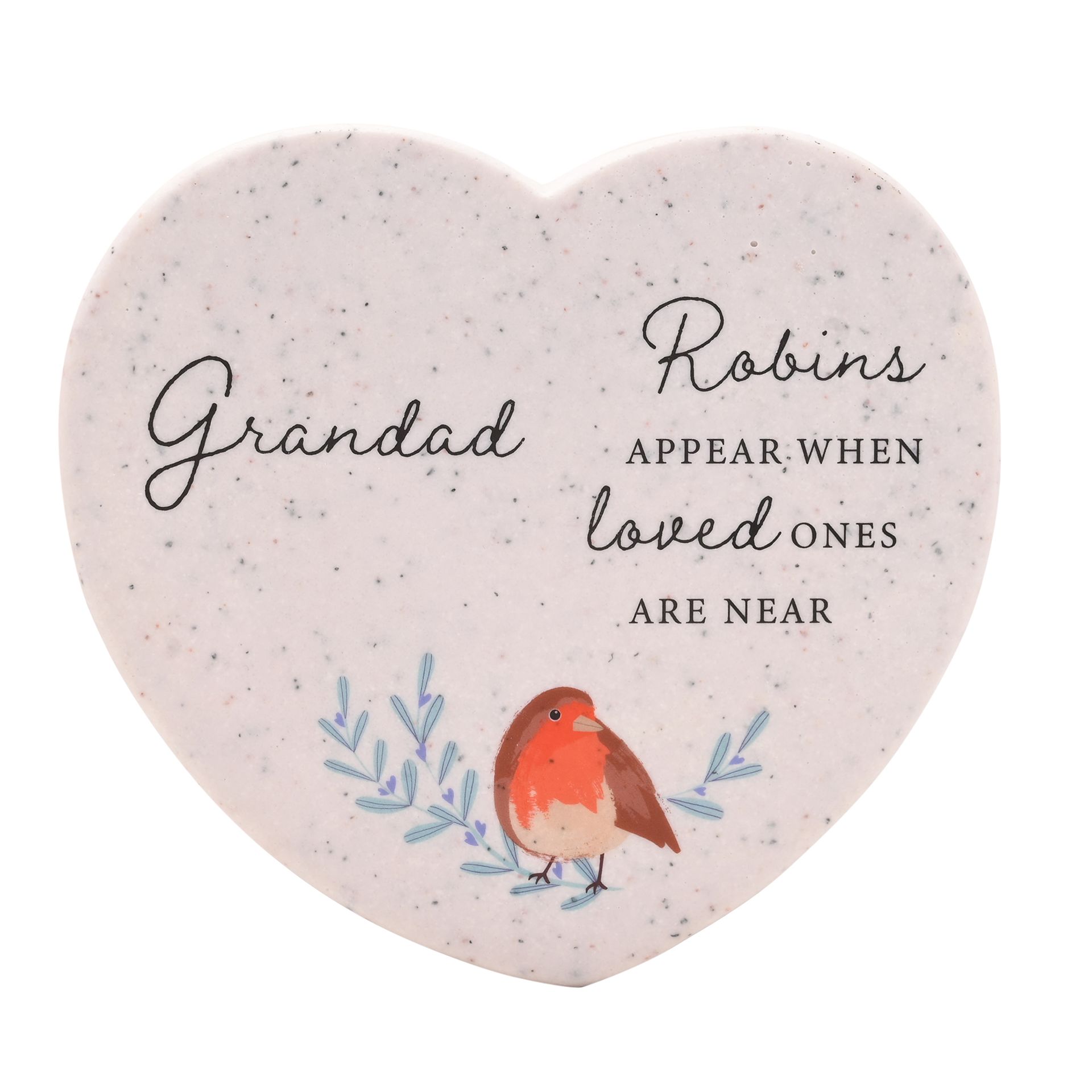 Grandad Robin Graveside Heart Plaque - Image 3