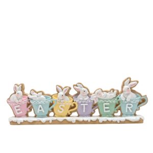 Easter Bunnies Mantle Plaque