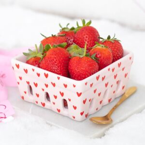 Heart Ceramic Berry Basket