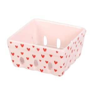 Heart Ceramic Berry Basket