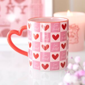 Love Yourself Heart Handle Mug
