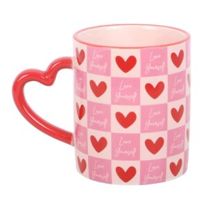 Love Yourself Heart Handle Mug