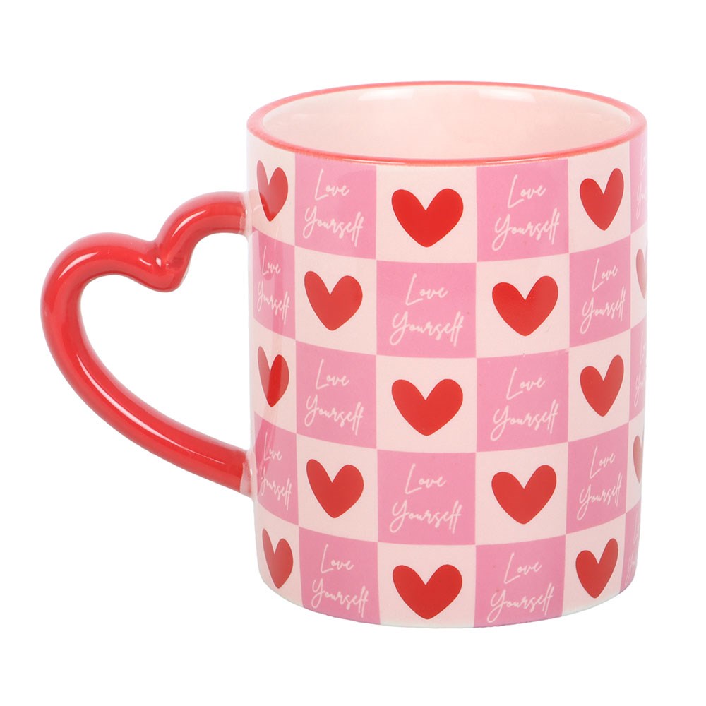 Love Yourself Heart Handle Mug