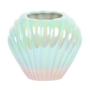 Iridescent Shell Flower Vase