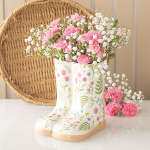 Floral Print Welly Boot Planter