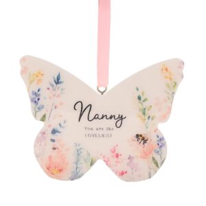 Nanny Floral Hanging Butterfly Plaque