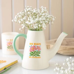 No Rain No Flowers Watering Can Vase