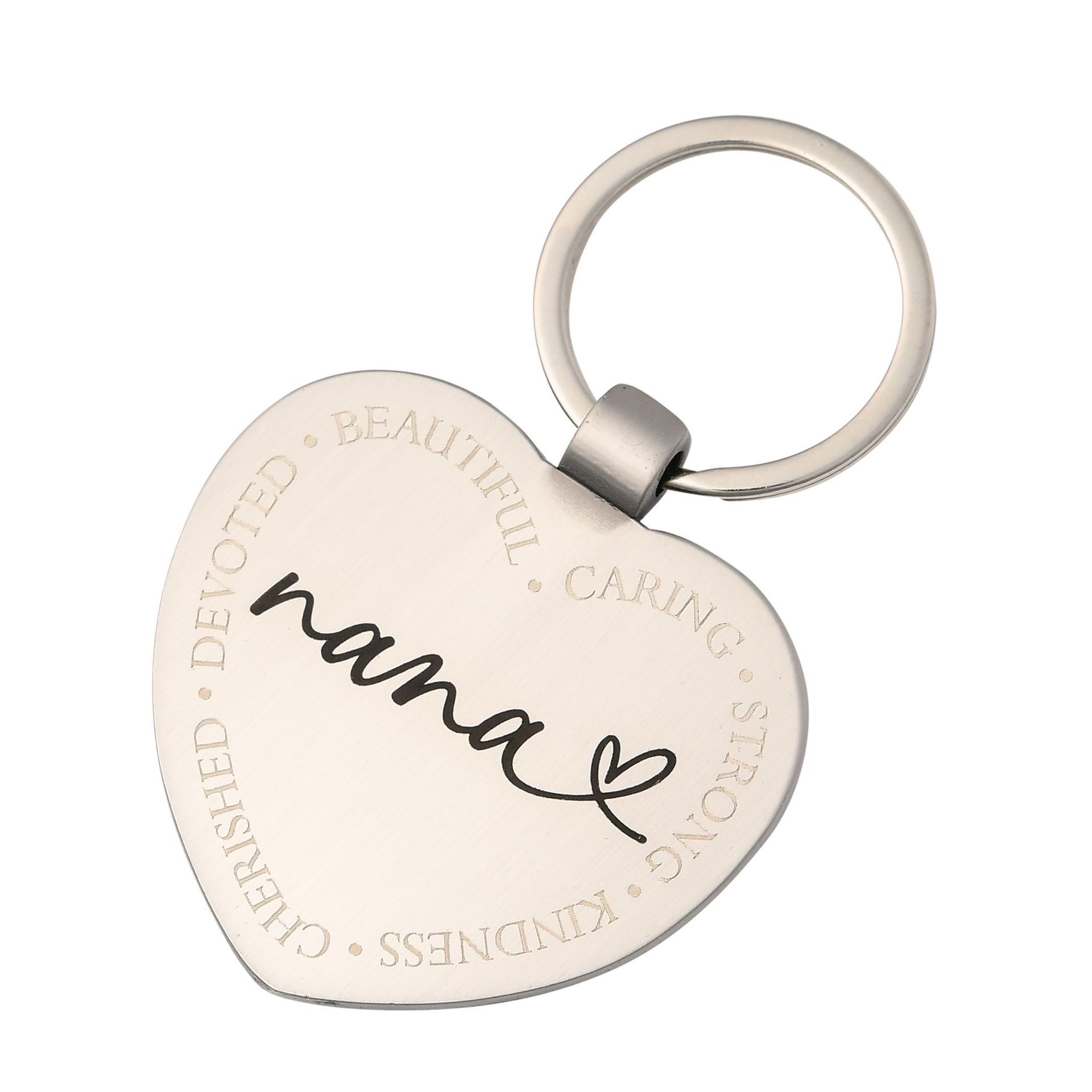 Silver Heart Nana Keyring - Image 2